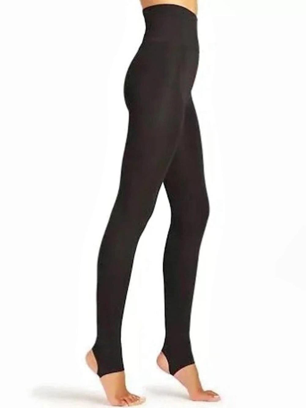 Plush Fleece Lined Stirrup Leggings Black